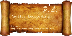 Paulisz Leopoldina névjegykártya